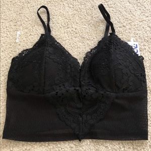 Black lace bralette
